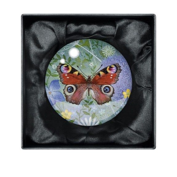 ST Paperweight Peacock Butterfly