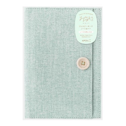 NB Midori Yuru Log Notebook Cover <B6> Cloth Light Blue