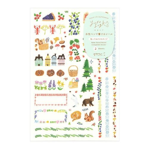 ST Midori Yuru Log Sticker 2 Sheets Scandinavia