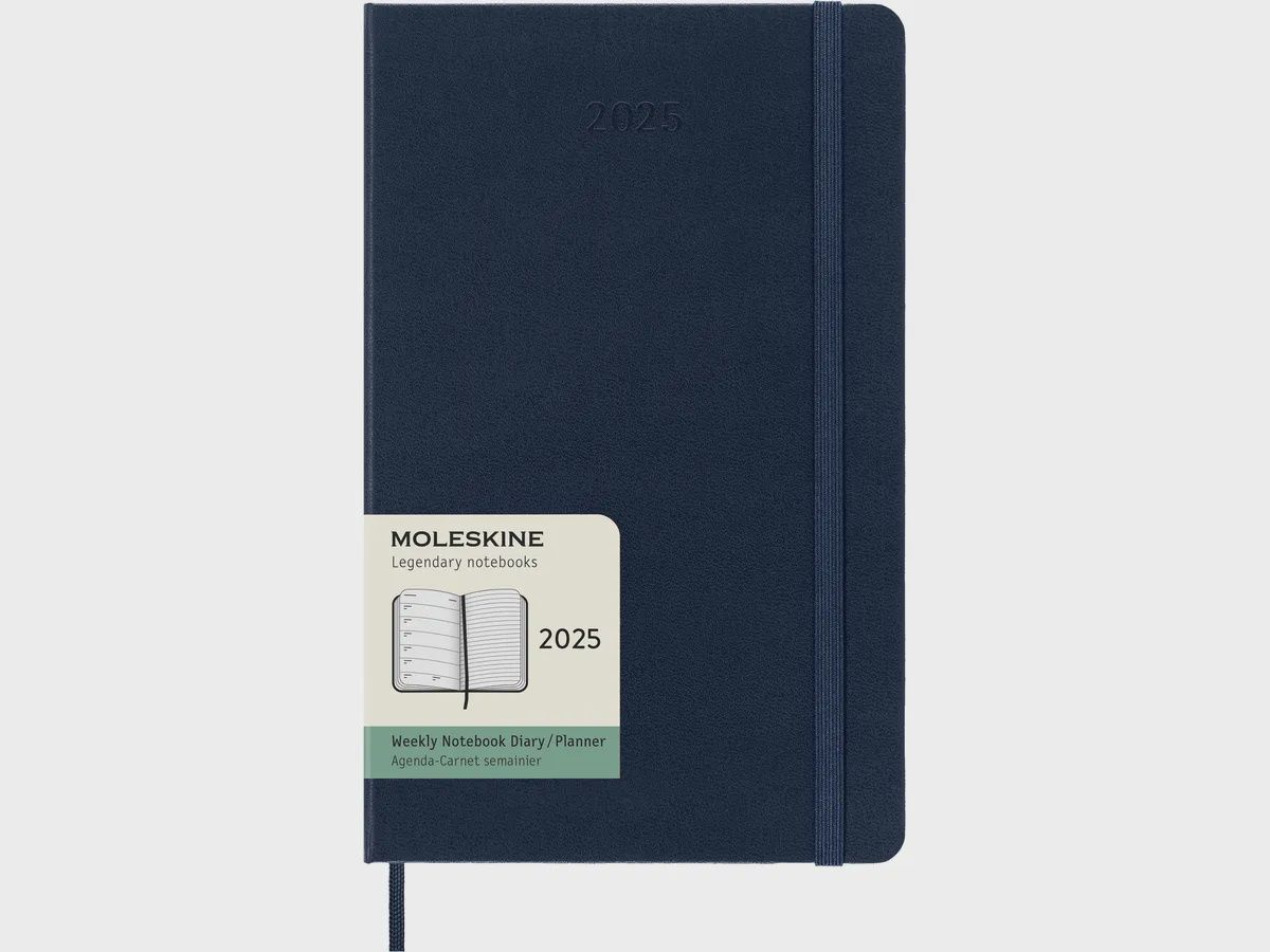 DI 2025 12-Month Weekly Large Hardcover Notebook: Sapphire Blue