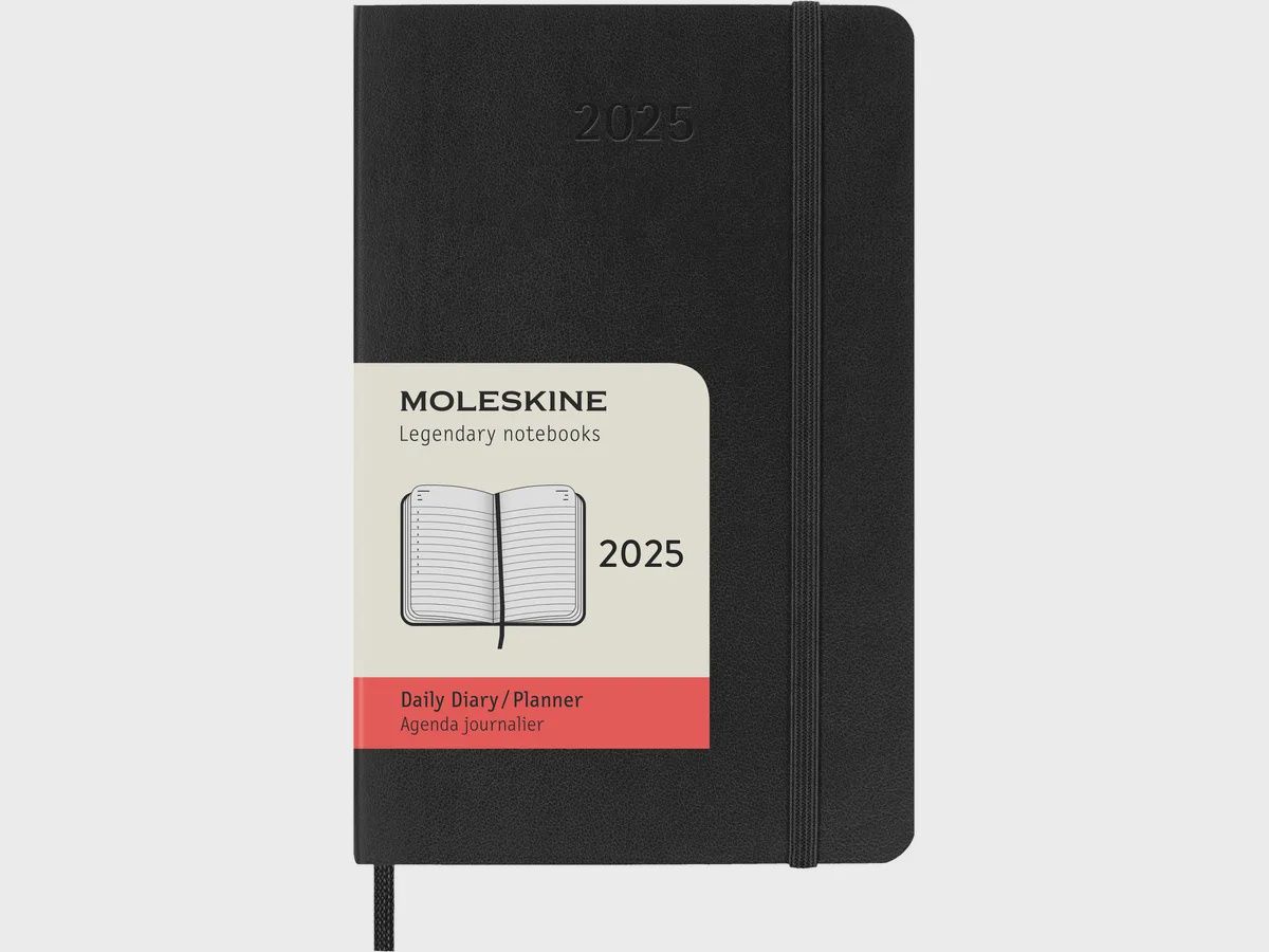 DI 2025 12-Month Daily Pocket Softcover Notebook: Black