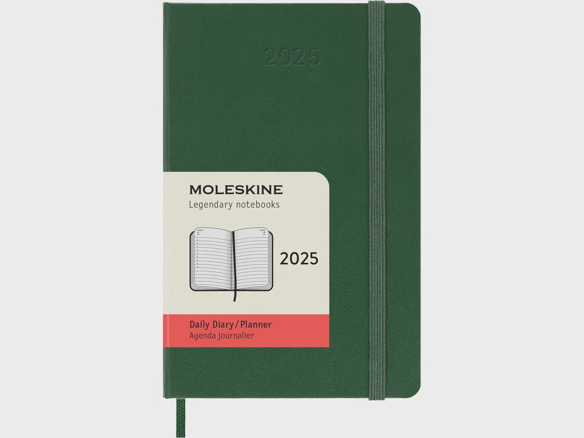 DI 2025 12-Month Daily Pocket Hardcover Notebook: Myrtle Green