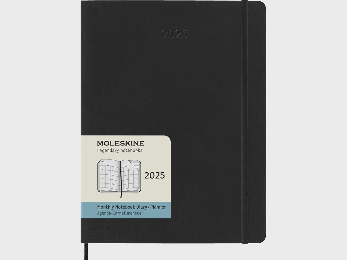 DI 2025 12-Month Monthly XL Softcover Notebook: Black