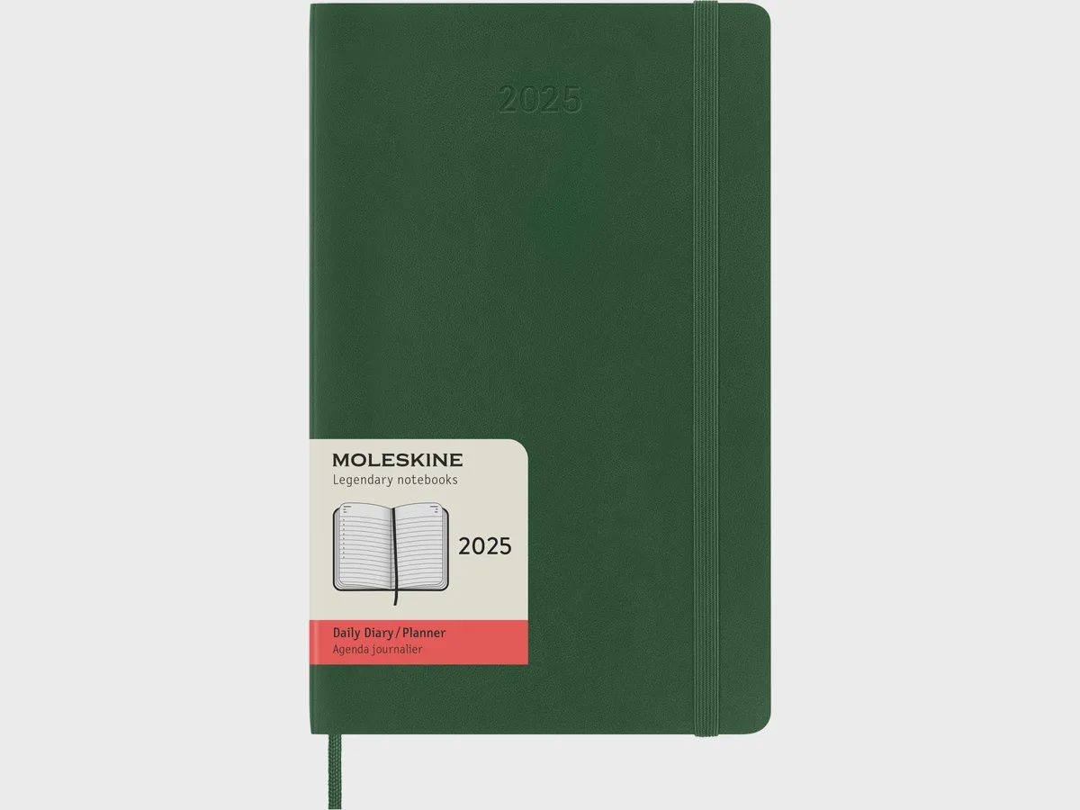 DI 2025 12-Month Daily Large Softcover Notebook: Myrtle Green