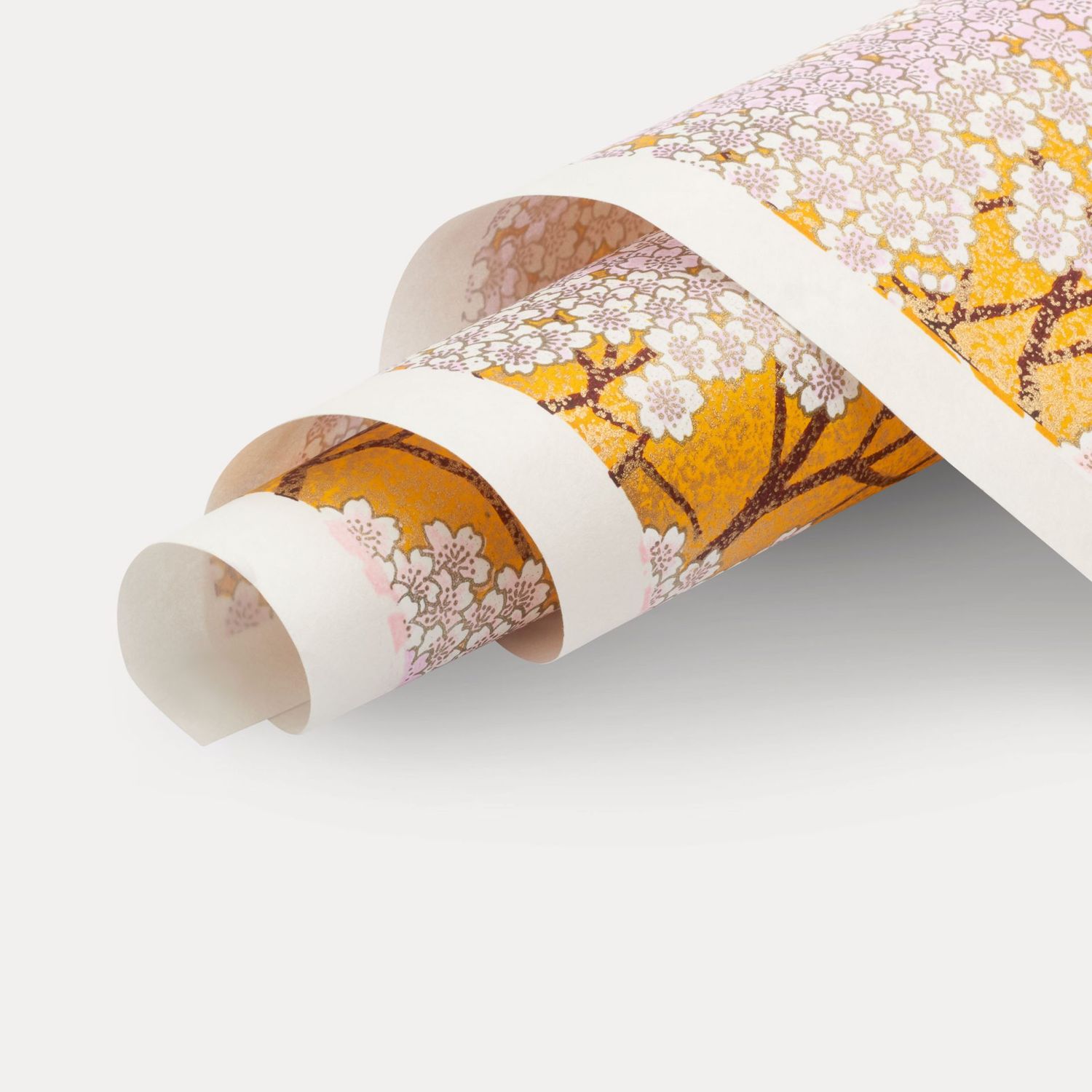 GW Silk Screen Wrap - Half SheetBlossom Branches / Lilac Yellow