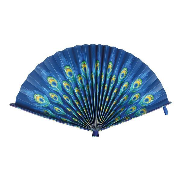 GF FOLDABLE PAPER FAN - FIESTA &amp; SIESTA - PEACOCK (8)