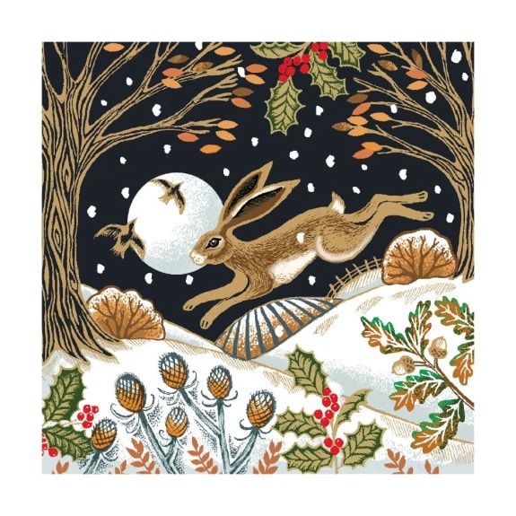 GCX Woodland Hare Pack of 8 Christmas Cards (6)