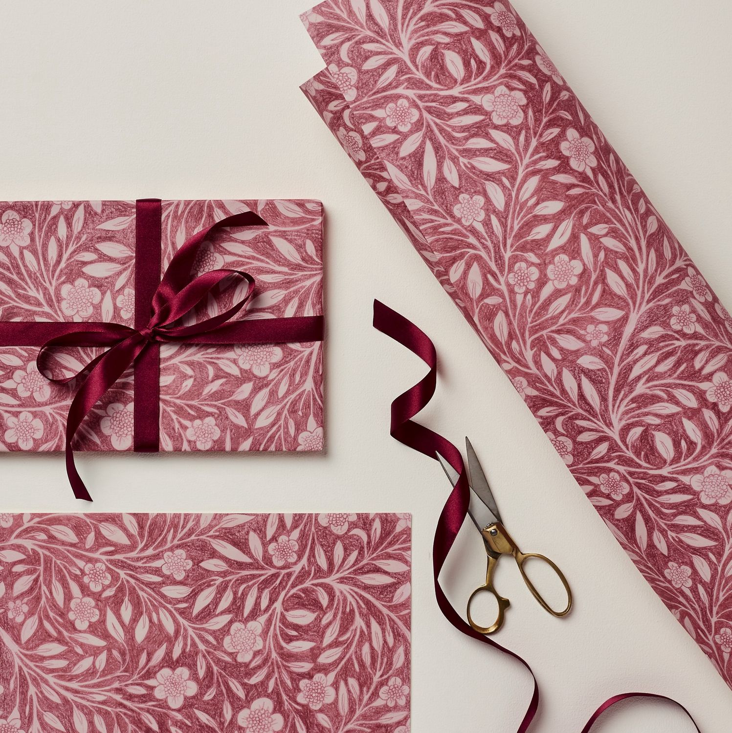 GW Pink Flora Patterned Paper