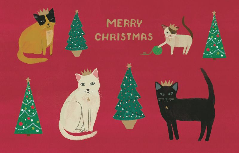 GCX Cats Christmas Card Pack (6) (6)