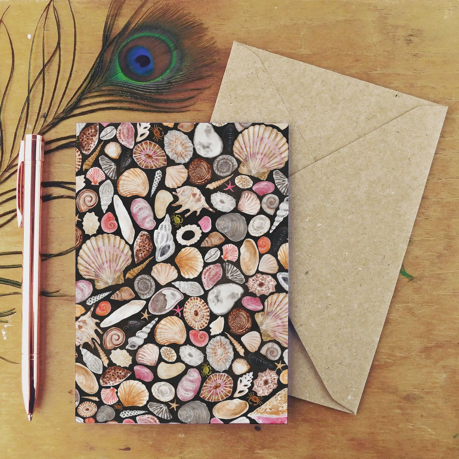 Mollusca sea shell Greetings Card