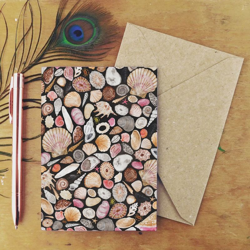 GC Mollusca sea shell Greetings Card