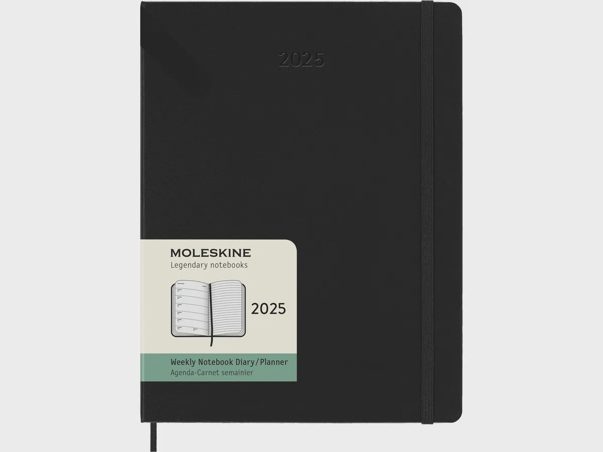 DI 2025 12-Month Weekly XL Hardcover Notebook: Black