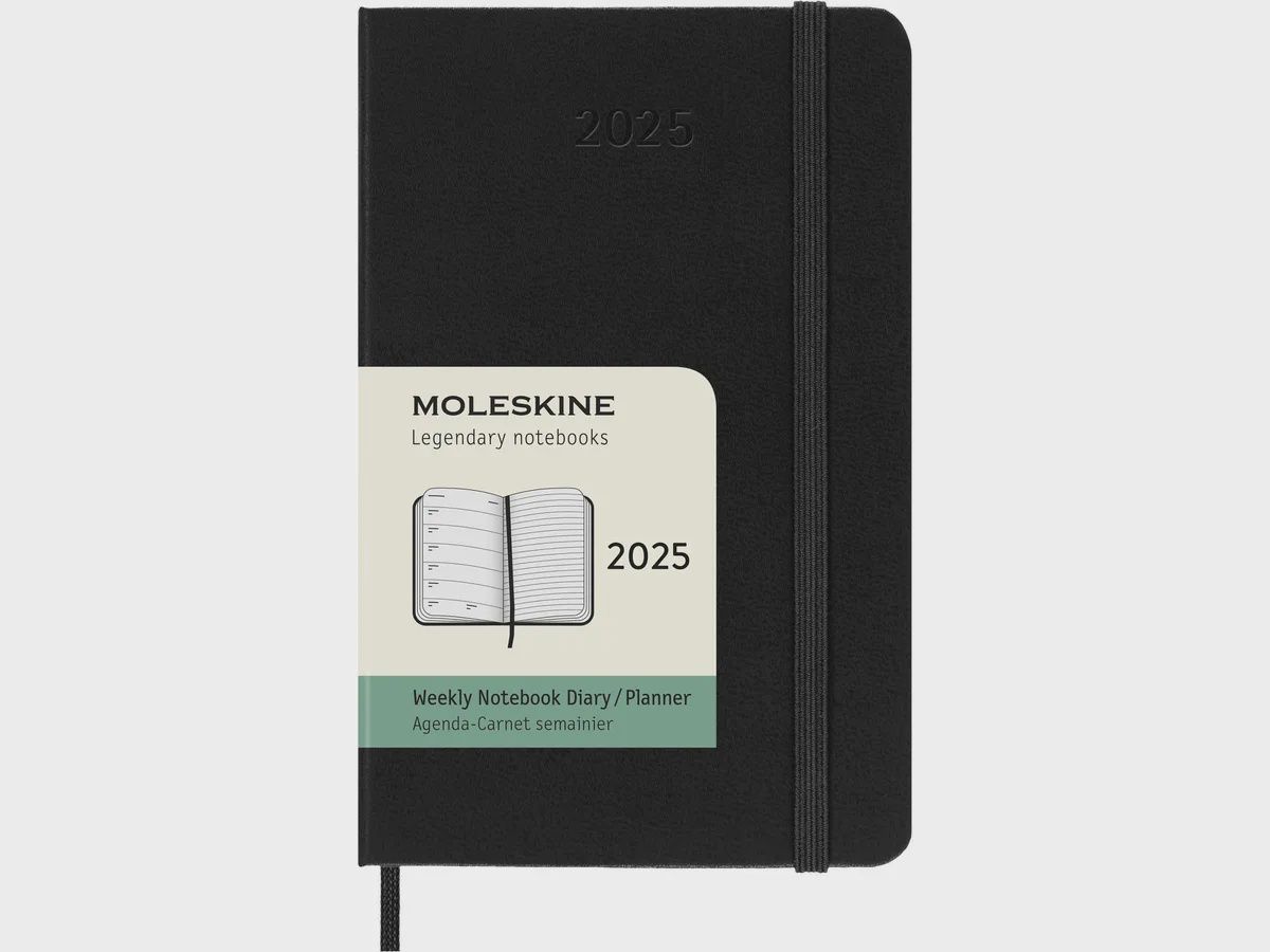 DI 2025 12-Month Weekly Pocket Hardcover Notebook: Black