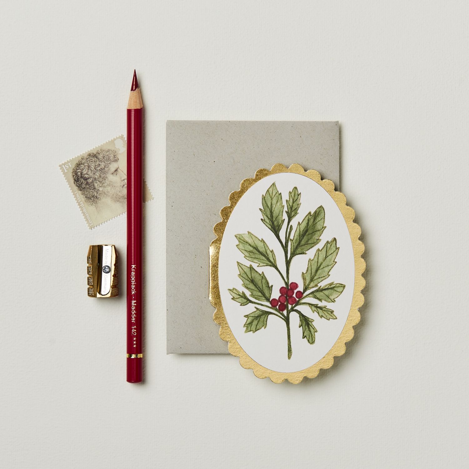 GCX No. 14 Holly Mini Greeting Card