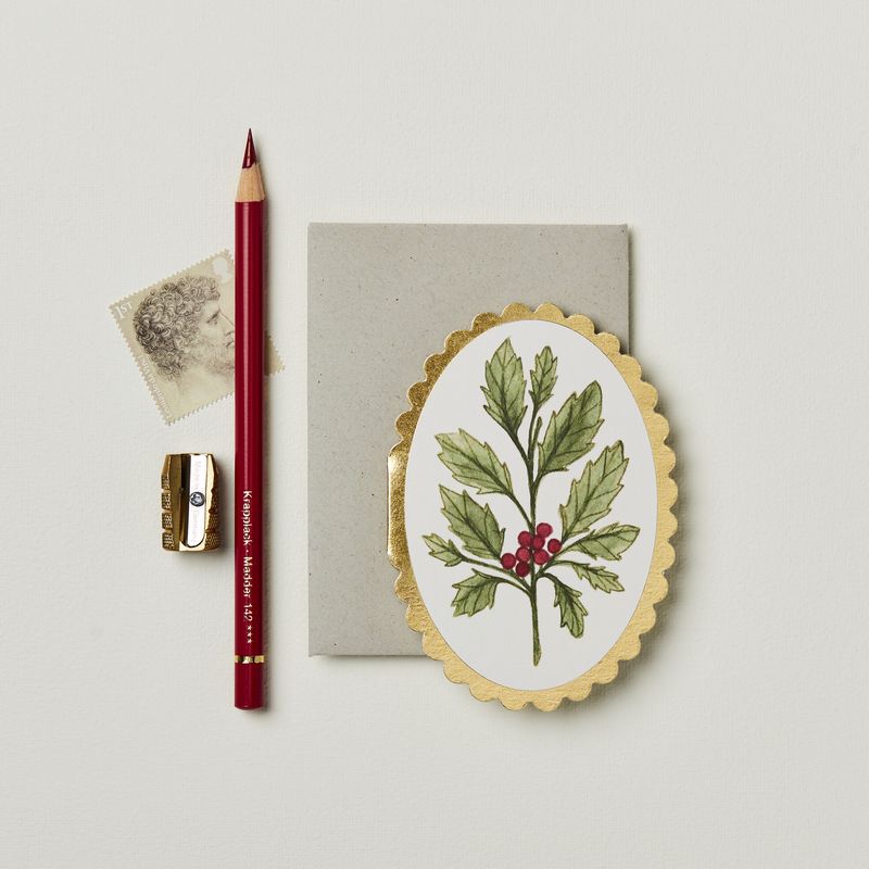 GCX No. 14 Holly Mini Greeting Card