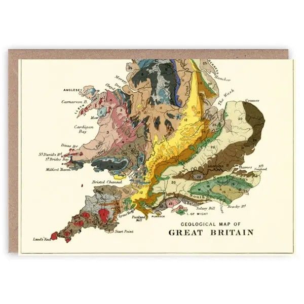 GC Geology of Britain Greeting Card