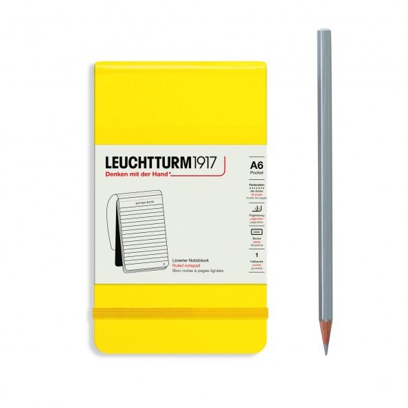 XNB Lemon Notepad Pkt A6 184 p ruled