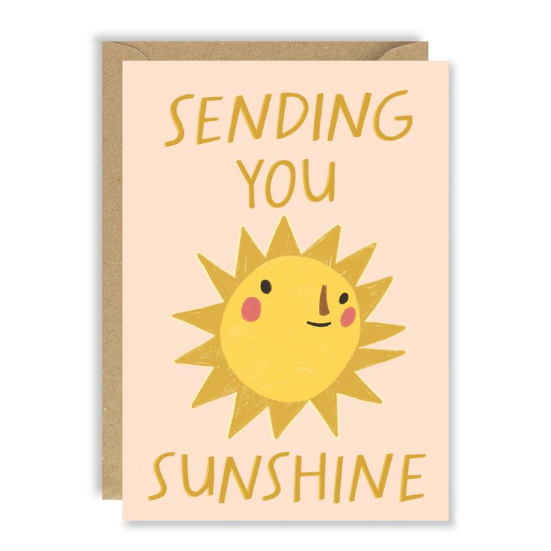 GC Sending You Sunshine pink Greeting Card