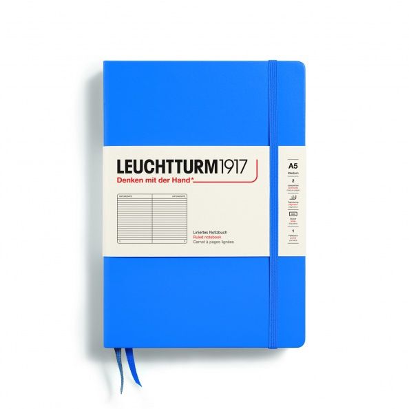 XNB Medium Hardcover (A5), 251 numbered pages, 80g/m² paper Sky, ruled