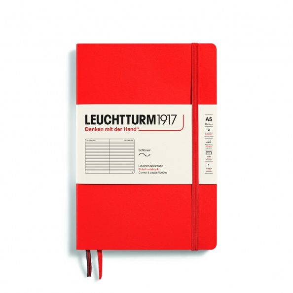 XNB Medium Softcover (A5), 123 numbered pages, 80g/m² paper Lobster, ruled