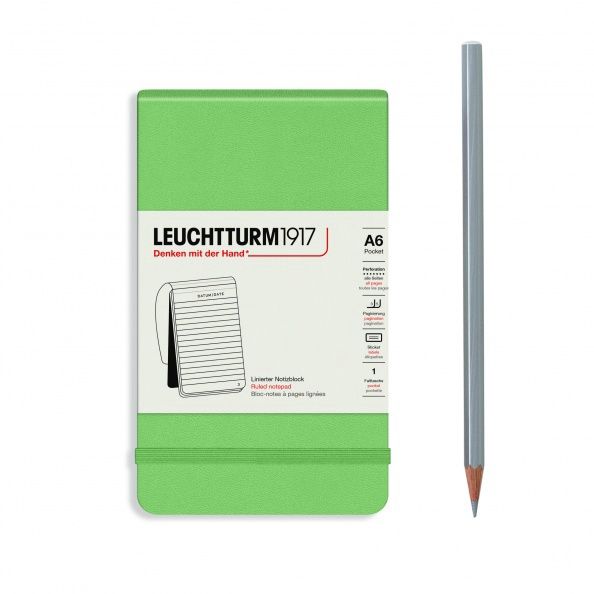 NB Sage Notepad Pkt A6 184 p ruled