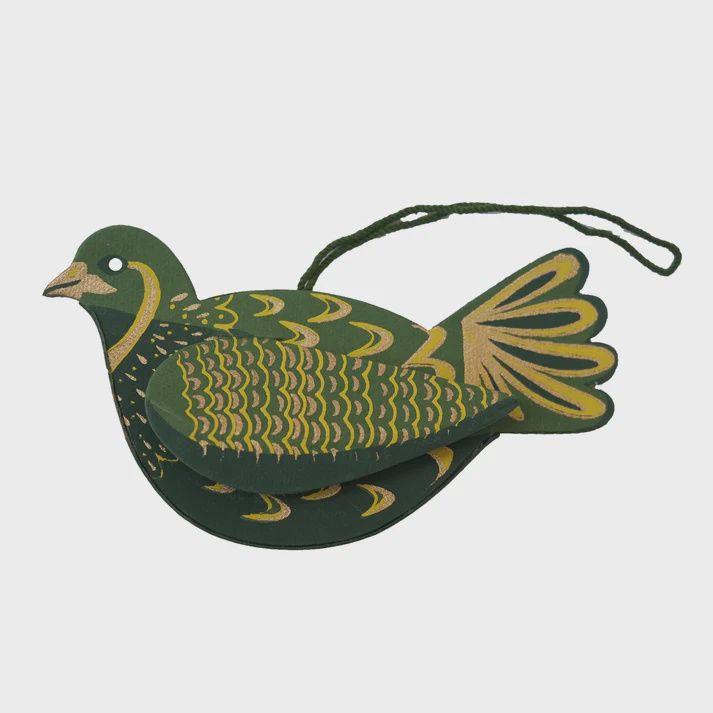 ORN Green Bird Board Decoration