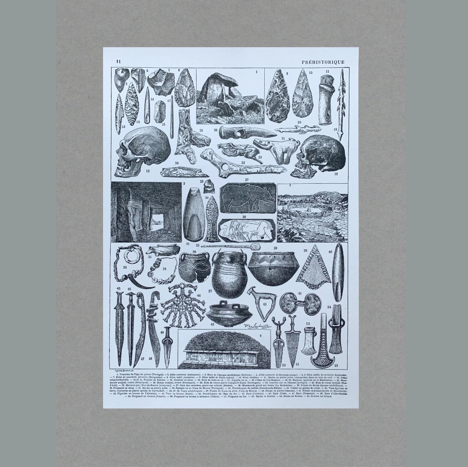PT Archaeological Finds Risograph A3 Print