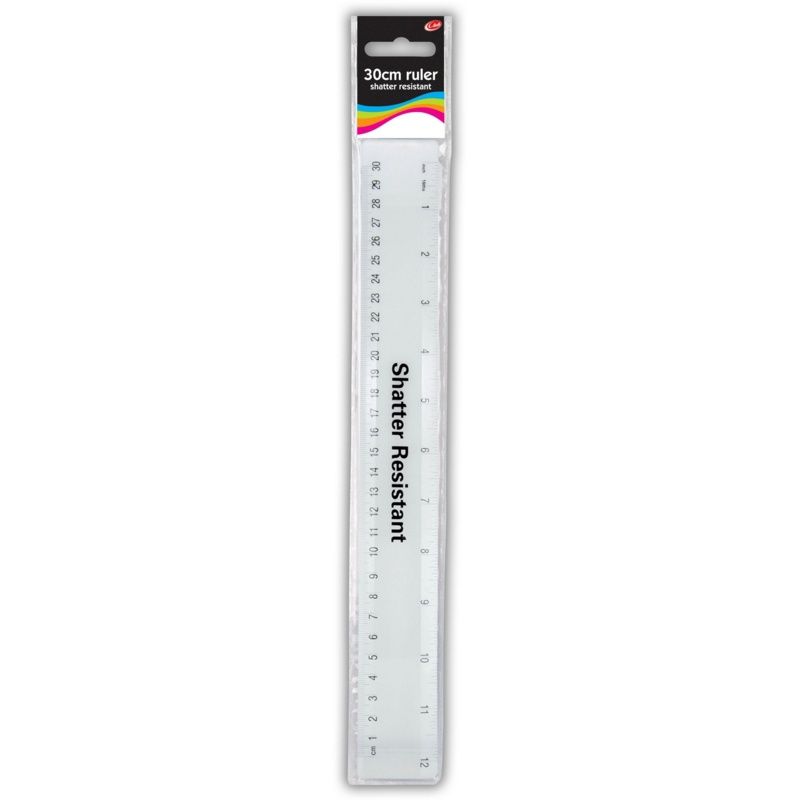 ST 30cm Clear Shatterproof Ruler