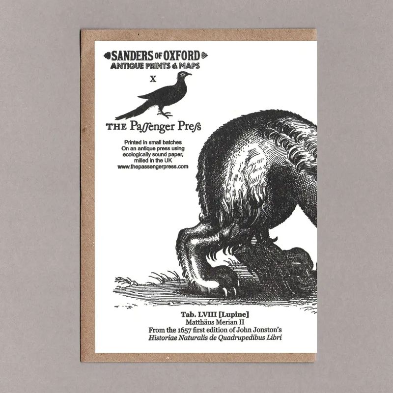 GC Lion Letterpress Greetings  Card