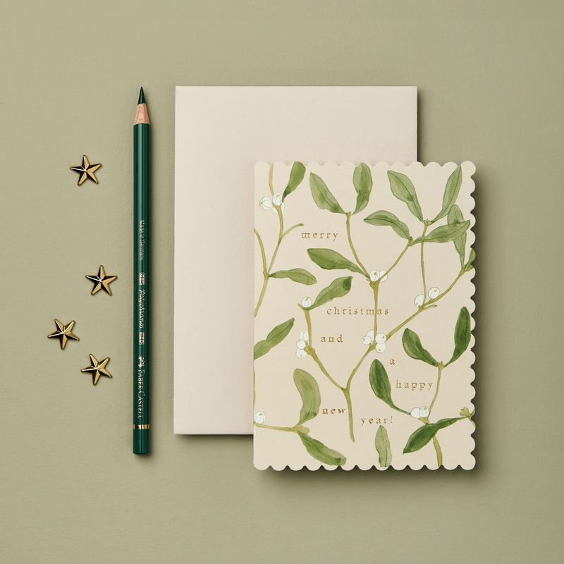 GCX Mistletoe 'Merry Christmas' Greeting Card