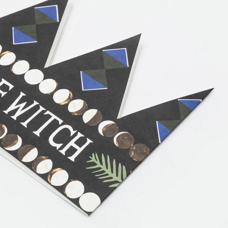 GC Chief Witch Party Hat Greetings Card