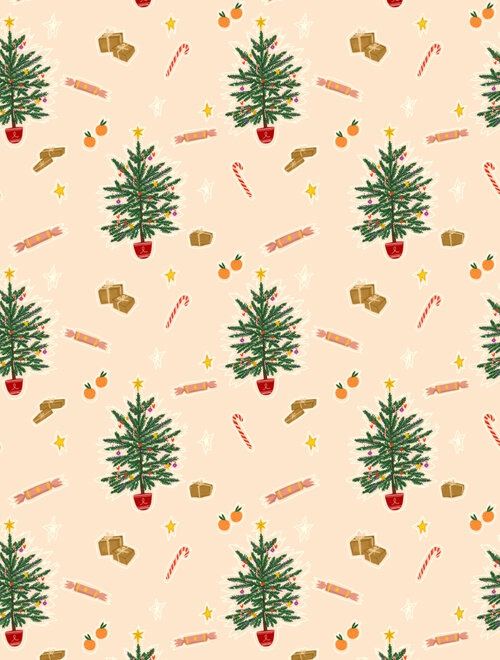 GWX Christmas Tree Pink Gift Wrap
