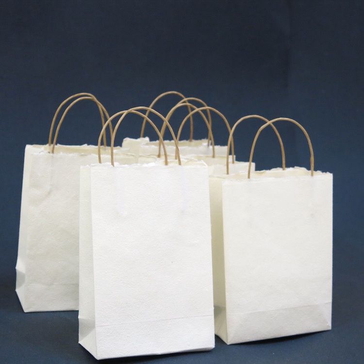 GB Khadi White Med Bag Sgl