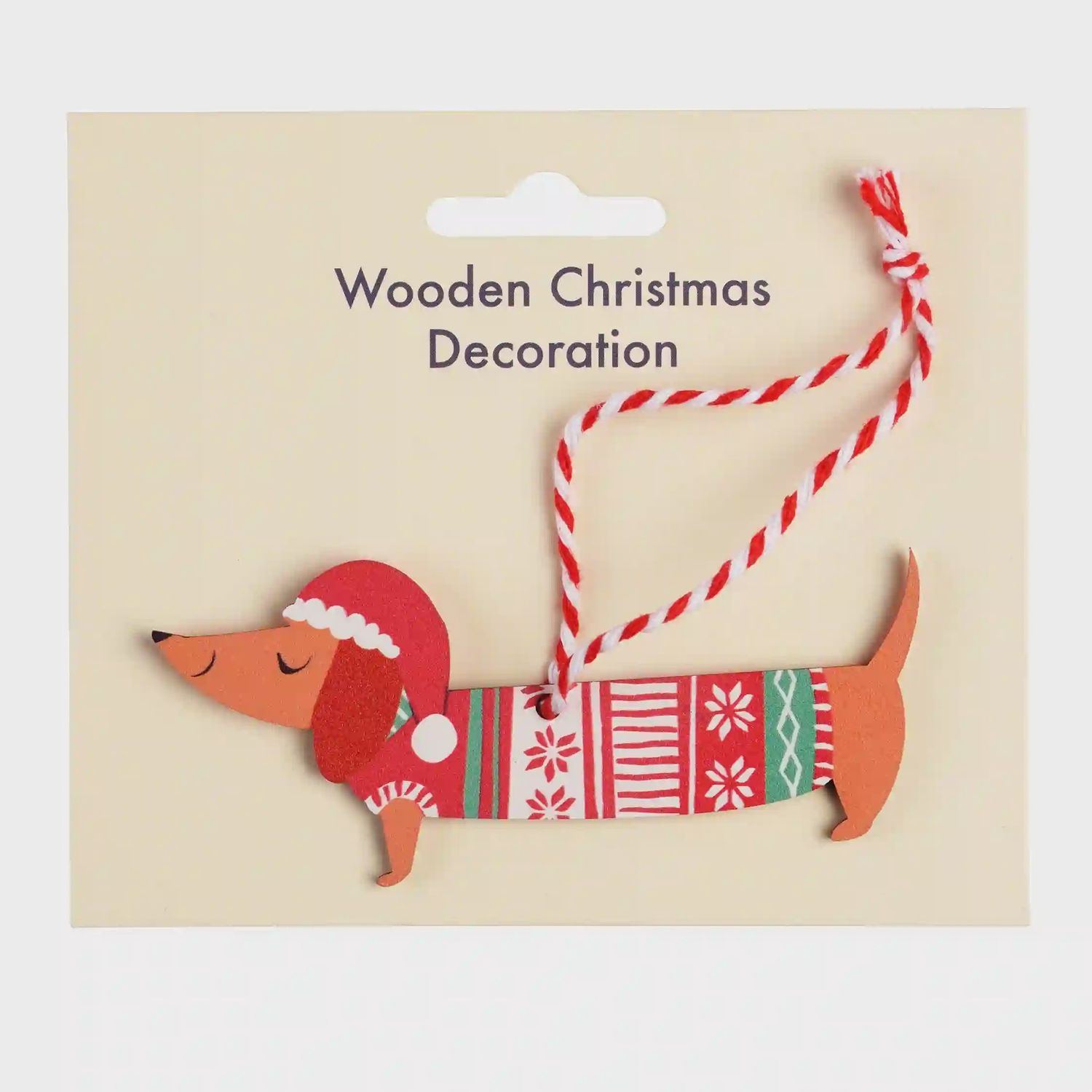ST Sausage Dog Christmas Decoration