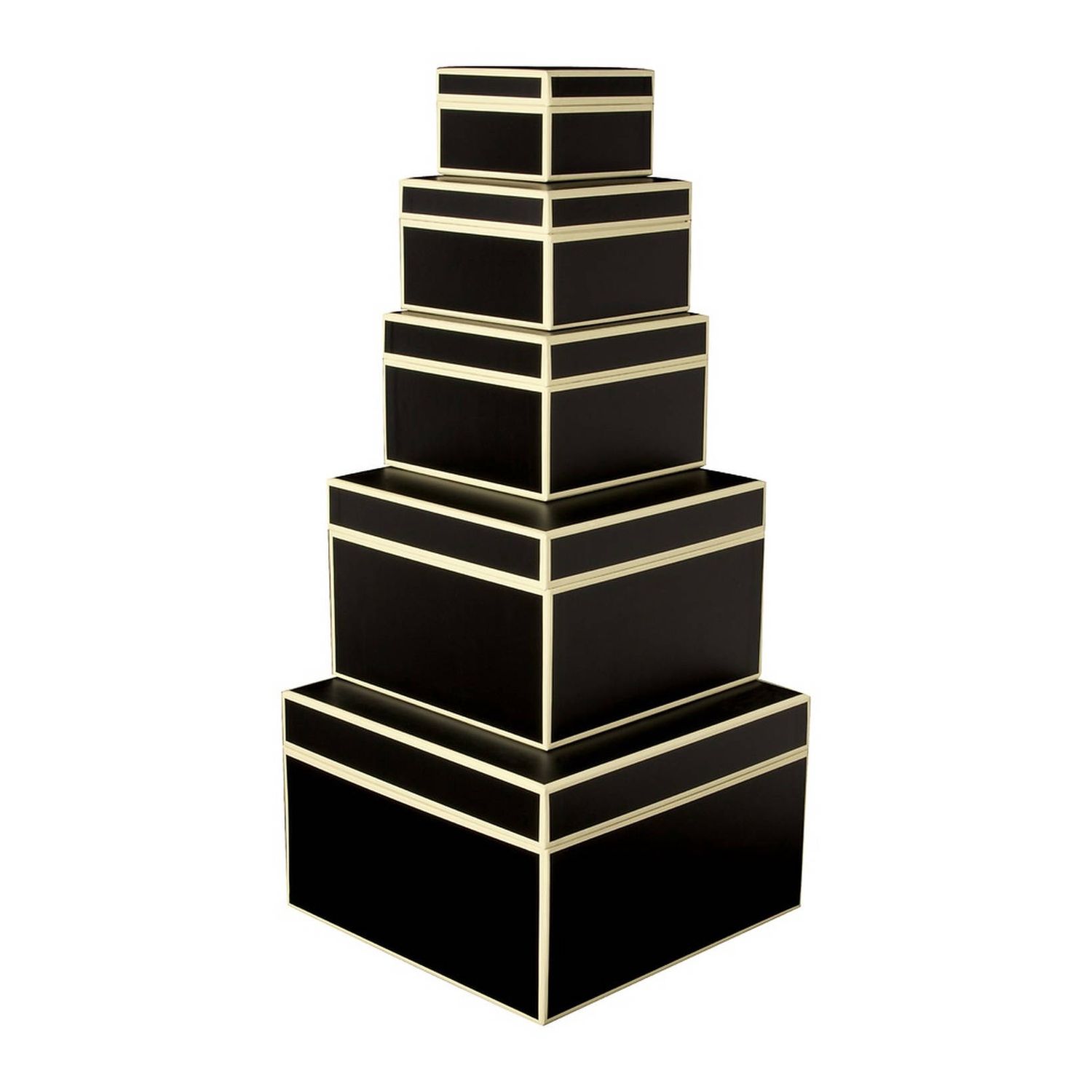 GBoSet of 5 Gift boxes  black