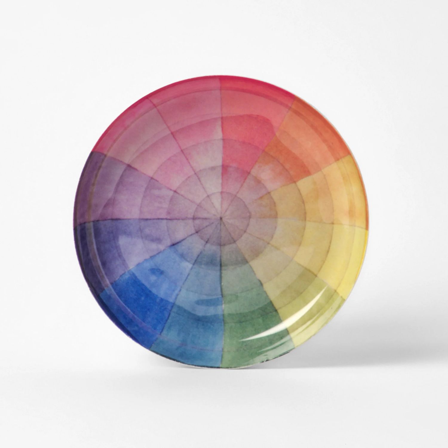 GF Vintage Colour Wheel Printed Enamel Tray - Round