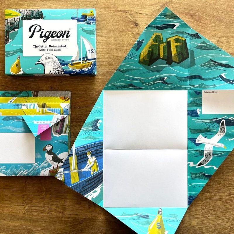 WS Safe Harbour Pigeon, Folding Letter Set – Pack of 6 Letters