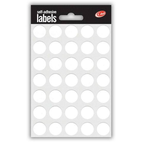 ST White Sticky Labels 13mm Dots