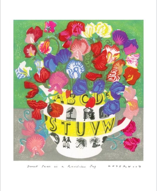 GC Sweet Peas in Ravilious Jug (12)