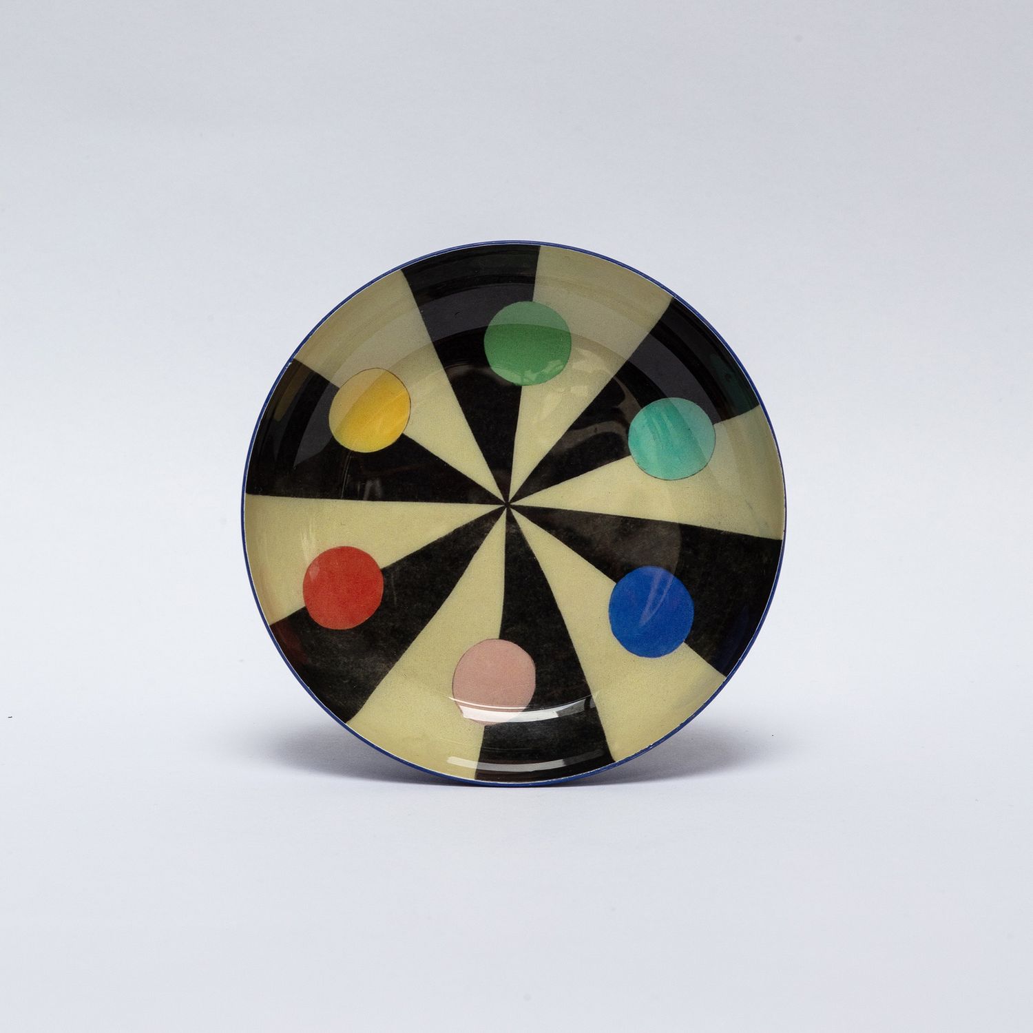 GF Benson's Colour Hexagon Printed Enamel Tray - Round