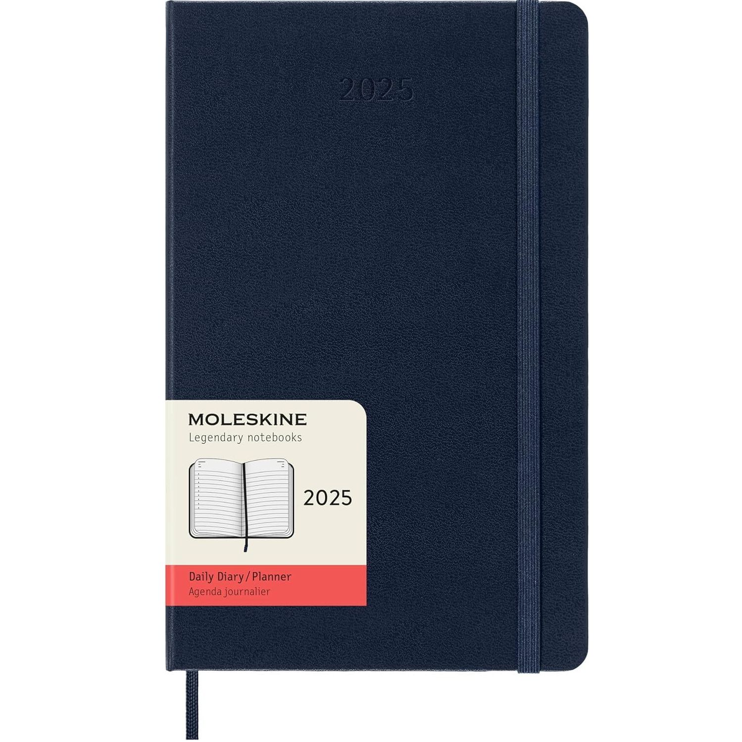 DI 2025 12-Month Daily Large Hardcover Notebook: Sapphire Blue