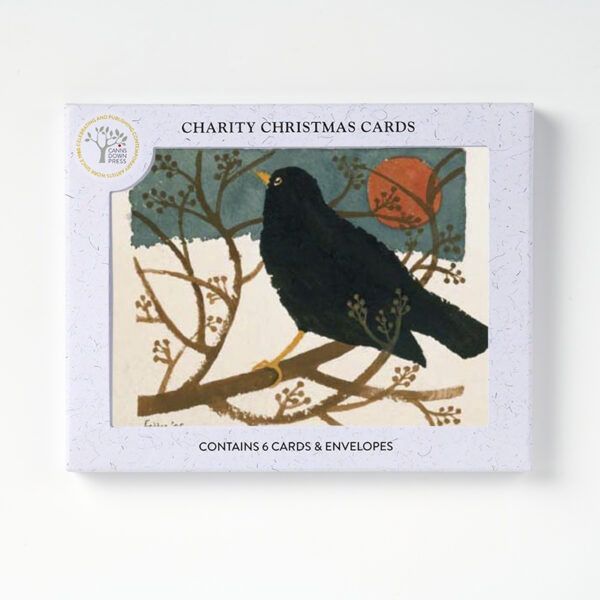GCX AGBI CHRISTMAS CARD PACK – Blackbird In the Snow (3)