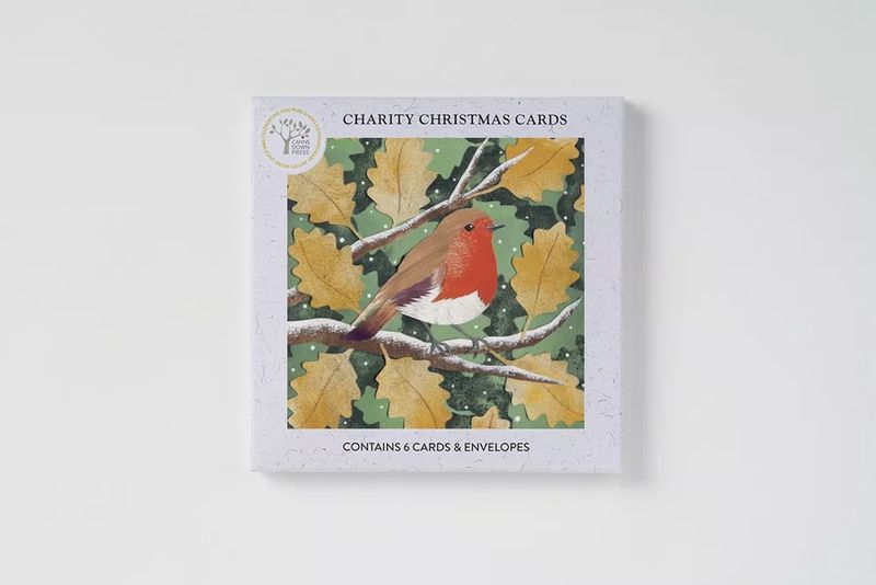 GCX AGBI CHRISTMAS CARD PACK – Robin and Oak Leaves