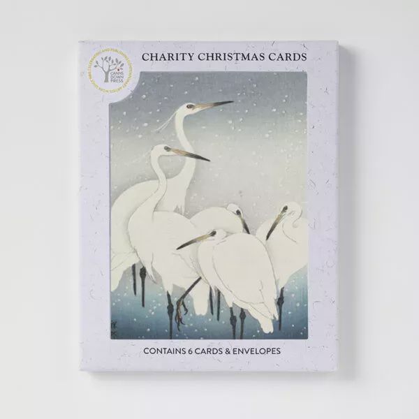 GCX AGBI CHRISTMAS CARD PACK – Herons in Snow (3)