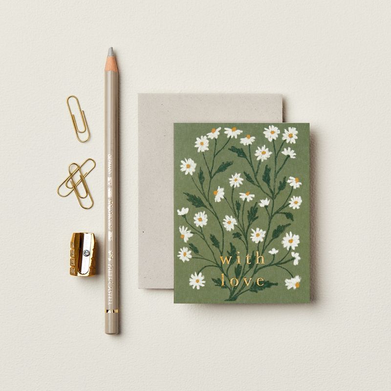 GC Daisy 'With Love' Mini Greeting Card