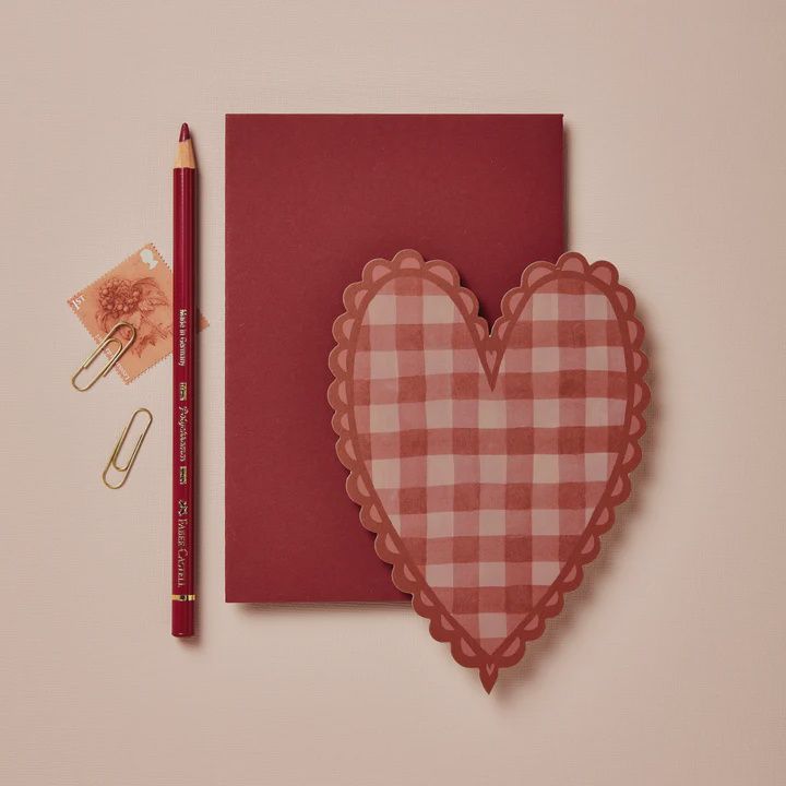 GC Red Gingham Heart