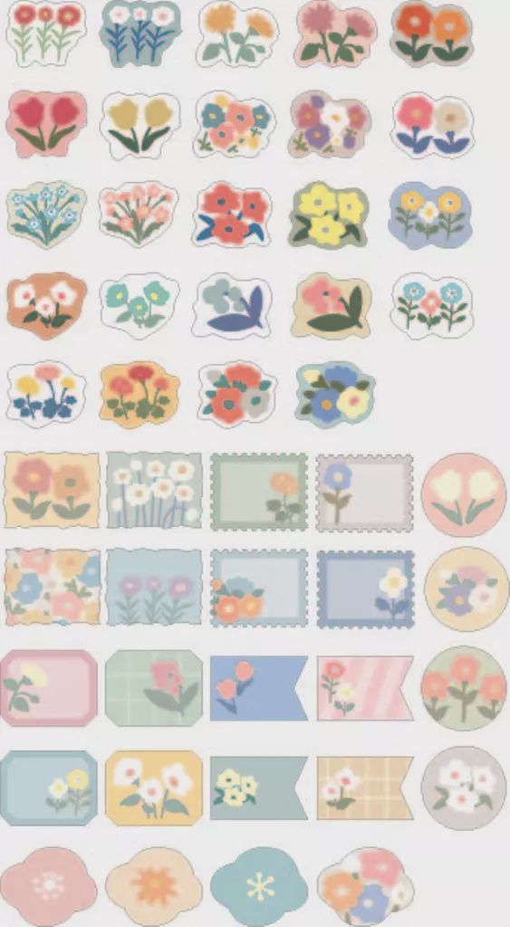 SK FLAKE WASHI TAPE FLOWERS (3)