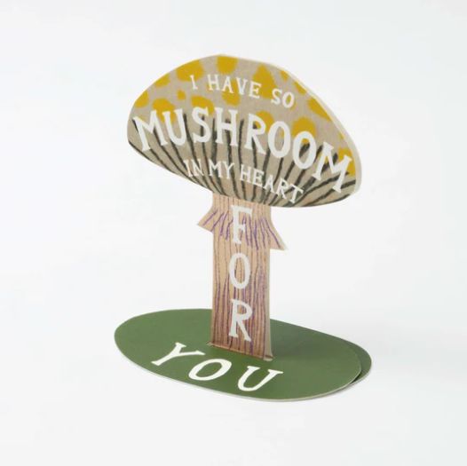 GC I Have So Mushroom In My Heart For You Stand-Up Greetings Card