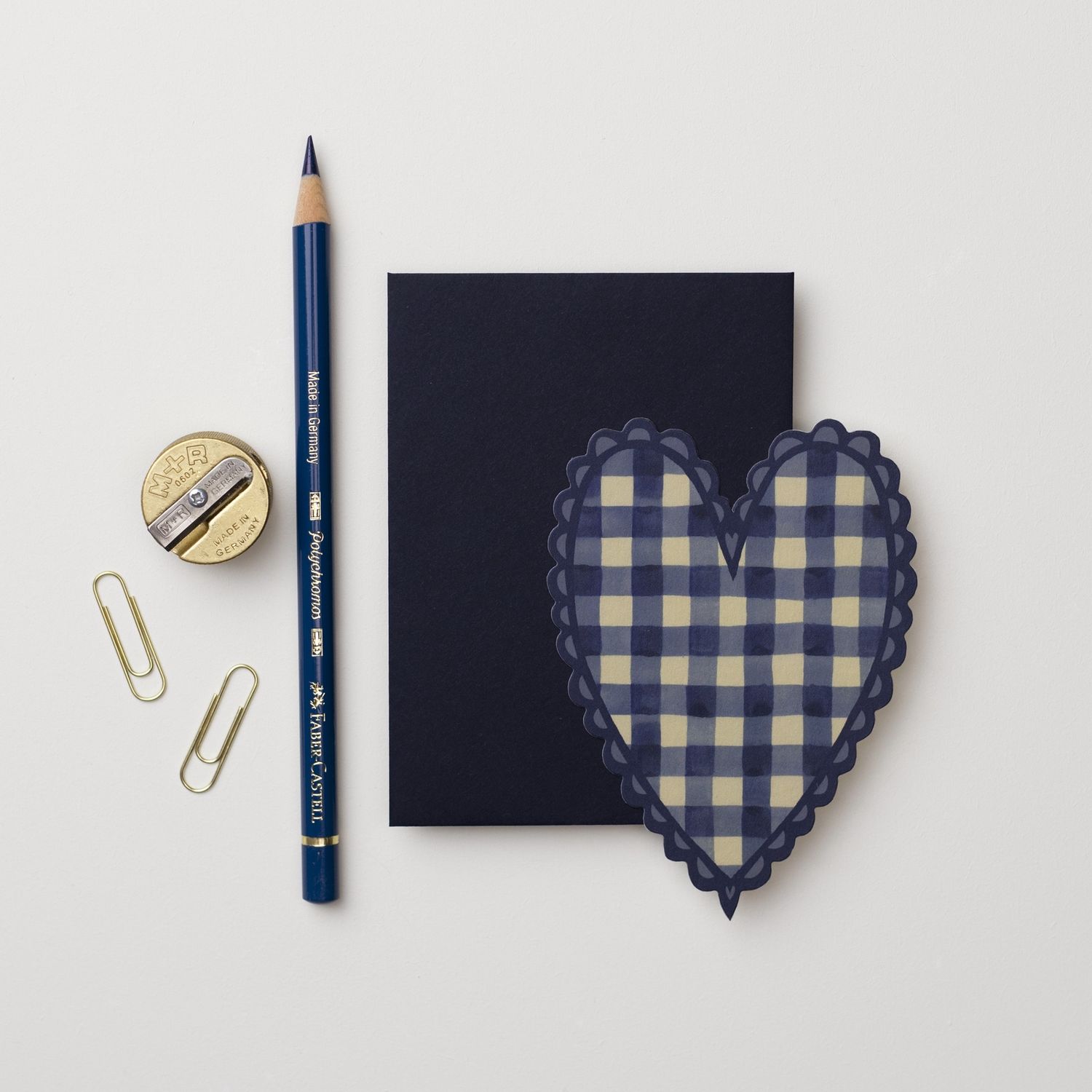 GC Blue Heart Mini Greetings Card