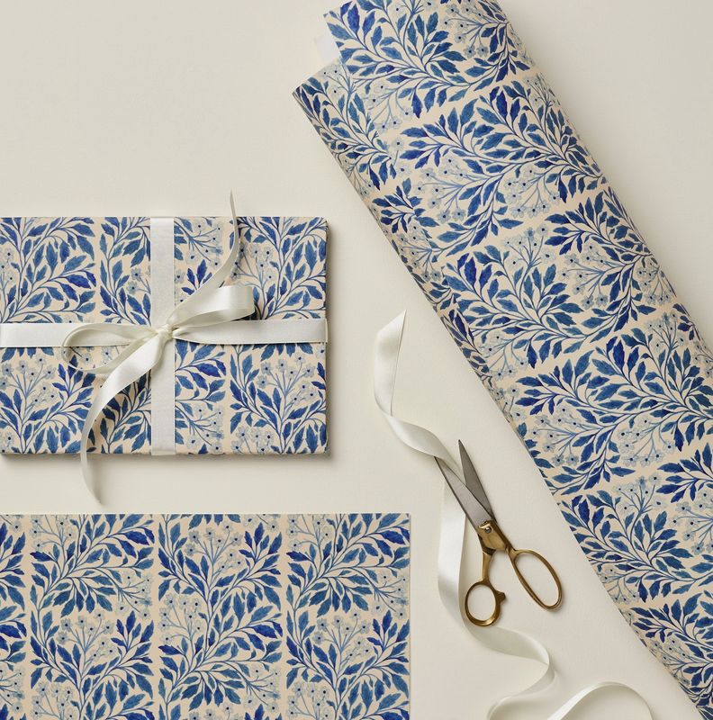 GW Blue Flora Patterned Paper